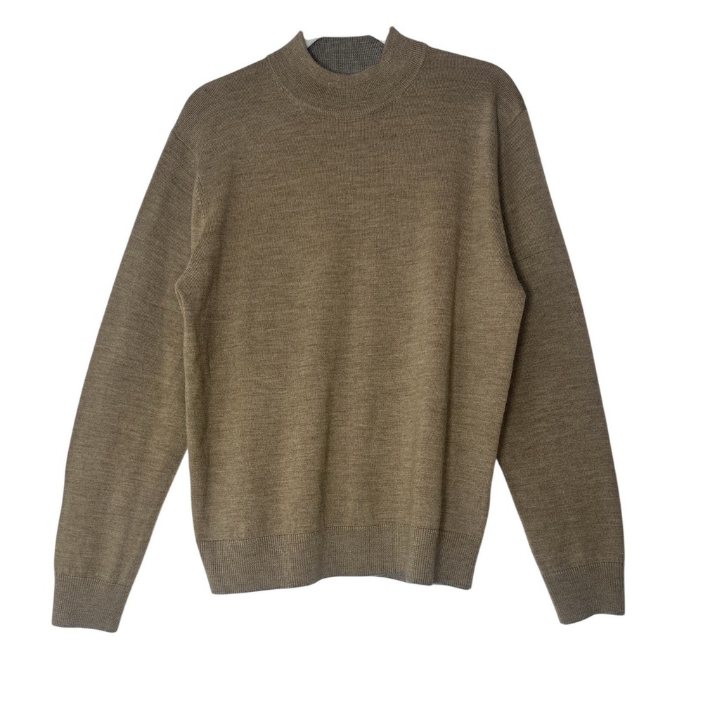 Raffi Sweater Mens Large Extra Fine Wool Pullover Crew Neck Career Flaw
